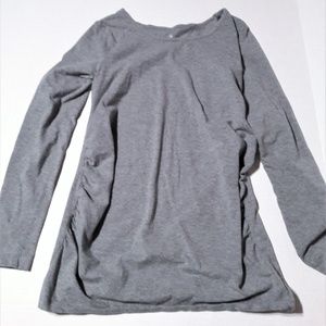 Belle Sky Maternity Top in Gray Size Medium